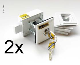 Additional lock VAN Security Set of 2 white, keyed alike