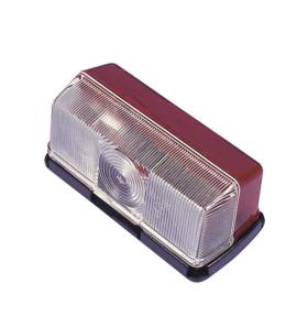 Clearance lampe med base rød / hvid 92 x 43 x 37 mm