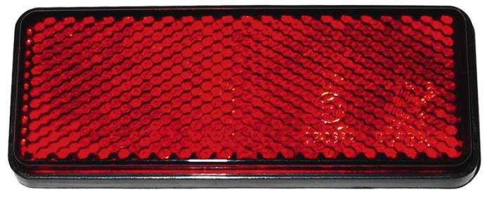 Refleksor rektangulær, 2 stk., Rød, dimensioner 95 * 38mm selvklæbende