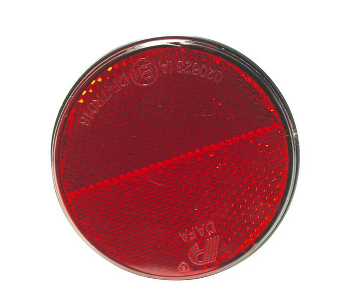 Reflektorrunde 72mm selvklæbende rød (1 stk)