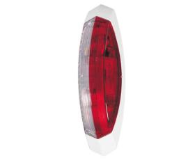 Outline marker light red/white, right white base plate, 122,2x39,2x28,6mm