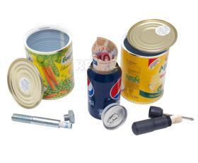 Security container, safe, value depot, screw M6 with secret compartment