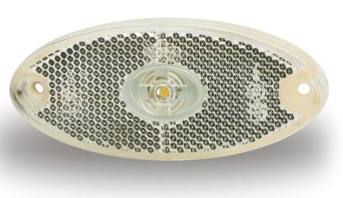 LED-markeringslys, 12V, 1W, klar, IP67 bag