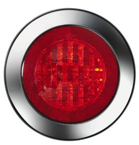 LED fog tail lamp with reflector, 12V, 4W, red