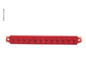 LED bremselys rød / krom, 9-32V, 2,2W IP67, 500mm kabel