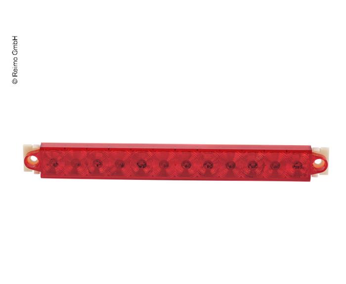 LED bremselys rød / krom, 9-32V, 2,2W IP67, 500mm kabel