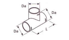 T-stykke til rørforbindelsen 60mm