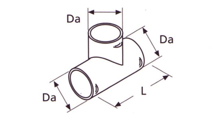 T-stykke til rørforbindelsen 60mm