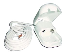 Outside socket with F-plug & 3m coax cable