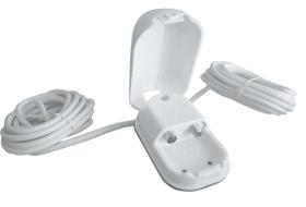Twin-outside socket with F & coax-connection