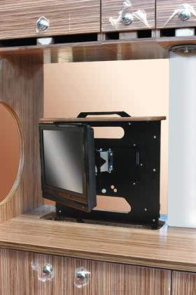 TFT-holder, extendible- and swivelling for monitors