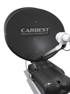 CARBEST 60 DUO, antracit, 60cm satellit system, forprogrammeret for 2 satellitte