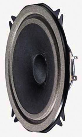 Broad band loudspeaker with inverse corrugation (5')