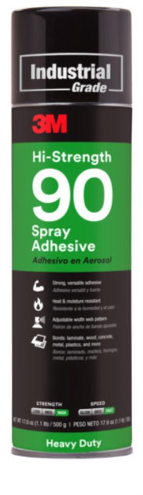 3M Spraylim baseret på syntetiske elastomerer Hi-Strength 90 - Transparent - 500 ml
