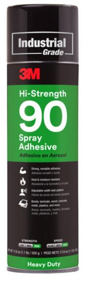 3M Spraylim baseret på syntetiske elastomerer Hi-Strength 90 - Transparent - 500 ml