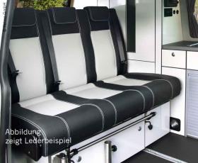 Sleeper sæde størrelse 10 VW T6 / 5 V3000 3-sæders, polstring læder 2-fbg. 2 var
