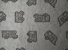 Stue tæppe 50x150cm grå, mønster, 45% polyester / 55% bomuld