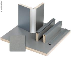 Furniture construction board anthracite metallic laminate, HPL, 1/4 board