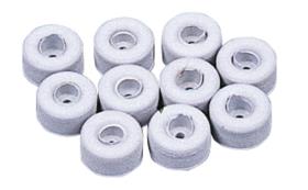 Rubber damper 10 pcs. light grey - white
