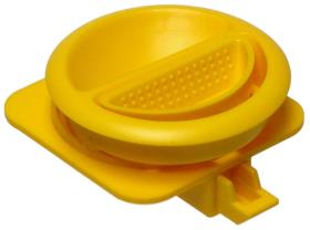 Reimo furniture handle round, yellow, the classic