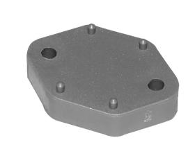 Spacer plate, height 10mm, grey