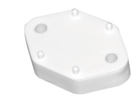 Spacer plate, height 10mm, white