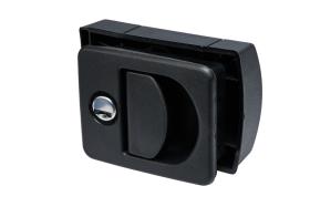 recessed grip lock Kubus, black, STS Zadi cylinder