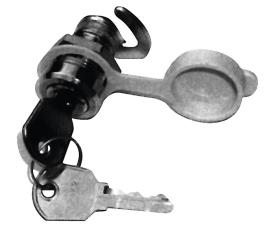 Gas box lock with 2 keys