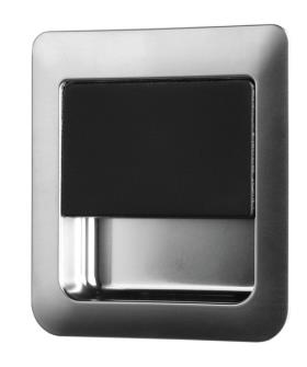 Türschloss 55x59mm Matt chrom schwarz Türstärke 12-18mm
