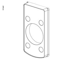 Door lock spacer plate for wall thickness 13mm for item no. 52601 / 52602