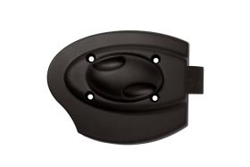 Interior grip for motor-homes and caravans right, without cylinder and key, blac
