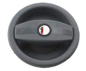 Door lock CARAVAN right, black/black