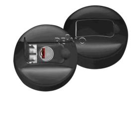 Tank lock with locking flap, black