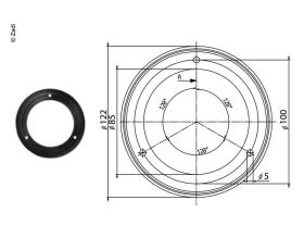 Gummiforsegling til 123x84mm filter sort