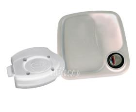 Euro garage lock white without cylinder and screws