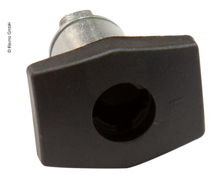 Bagage kasse lås firkantet sort uden cylinder + nøgle