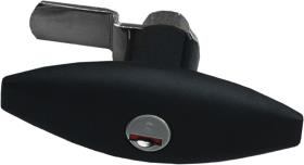 PushLock oval black without cylinder and key, large