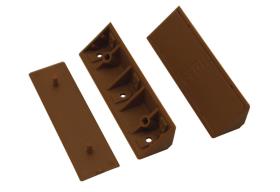 Corner connector set with cover caps