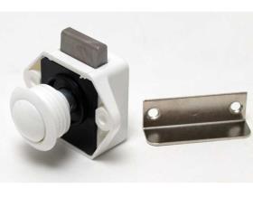 Push Lock Mini - furniture lock white
