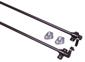 Push-Lock espagnolette set (brown)