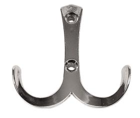 Coat hook double, chrome-plated