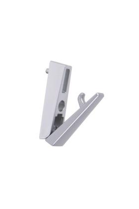 coat hook silver matt, plastic base, zamak hook