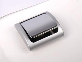 Push-Lock furniture lock, silver frame, chrome button