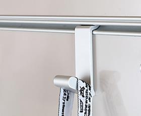 Long hook silver 15x24x47mm fits rail 53425
