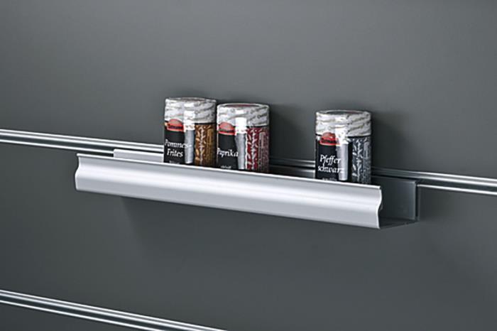 Spice rack sølv 400x65x21mm, aluminium