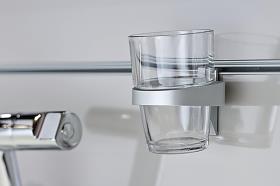 glass holder aluminium, silver, for 1 glass or cup