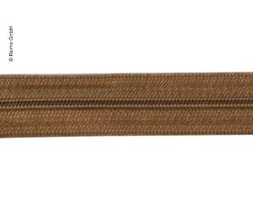 Endless zipper as yard ware in brown, 2,5cm wide