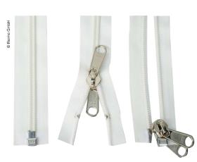 Tent-zip white with double lead