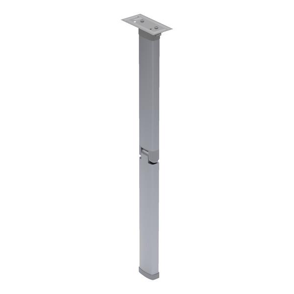 Van klapbart bordben, højde 600 mm, anodiseret aluminium
