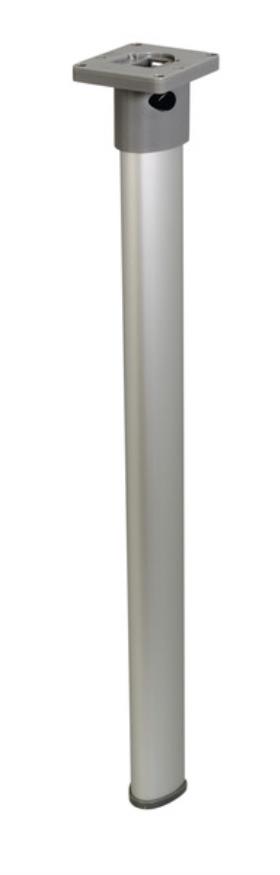 Articulated table foot matt silver, top joint, 675mm